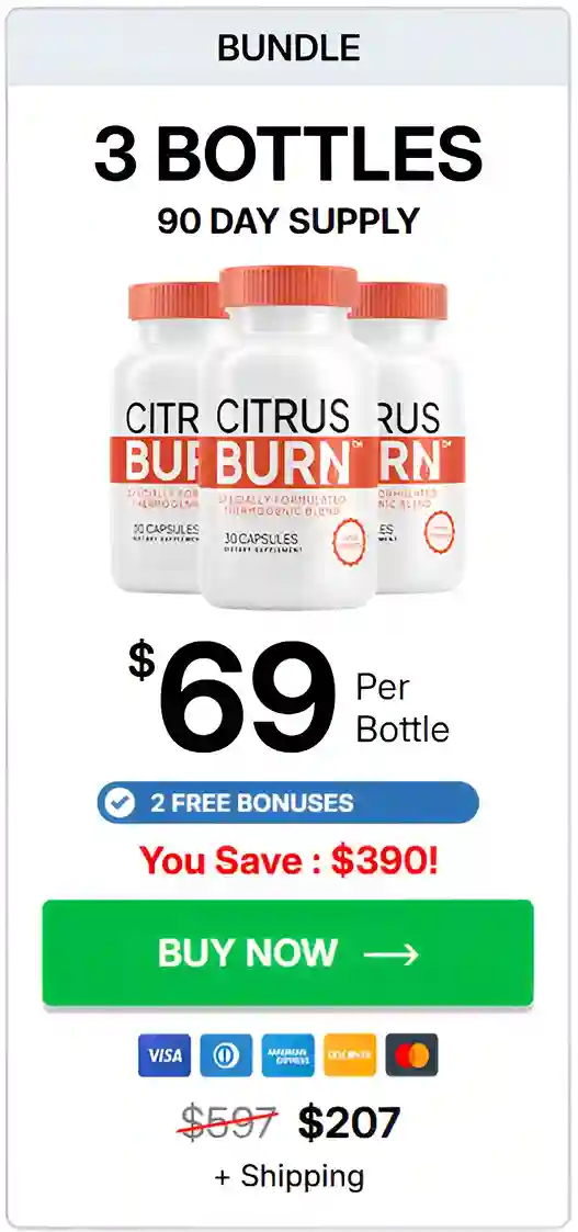 citrusburn- 3  bottles pricing