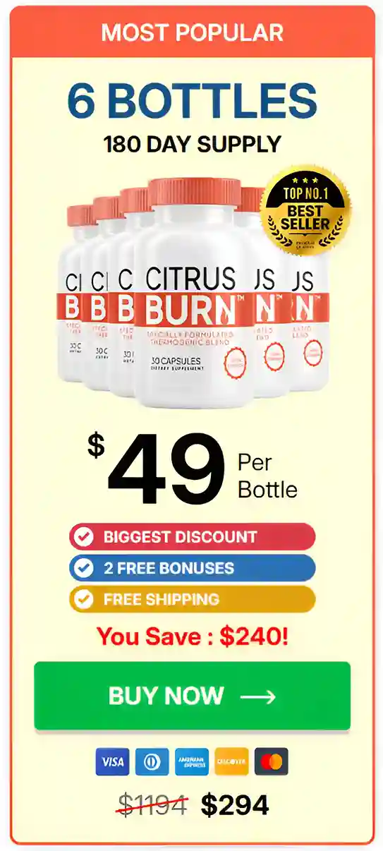 citrusburn- 6 bottles pricing